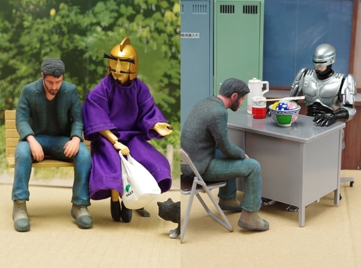 A Little Sad Keanu Reeves 3d printed Photography by toy builder idk (from kotaku.com)
