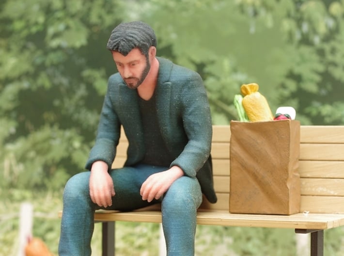 An Itty Bitty Sad Keanu 3d printed Photography by toy builder idk (from kotaku.com)