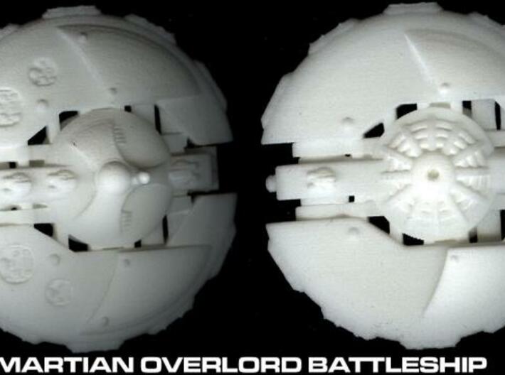 Martian Overlord class Battleship 3d printed Martian Overlord in WS&F.
