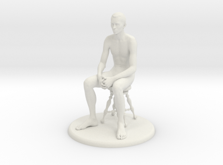Seated Male Figure 3d printed 