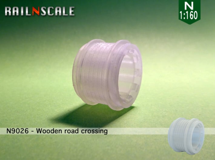 Wooden road crossing roller (N1:160) 3d printed 