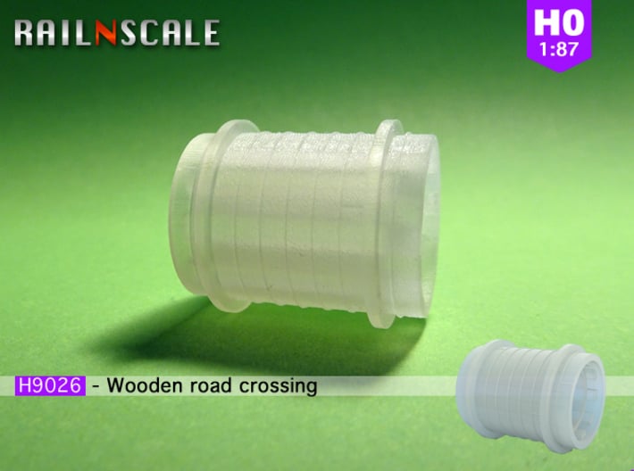 Wooden road crossing roller (H0 1:87) 3d printed 