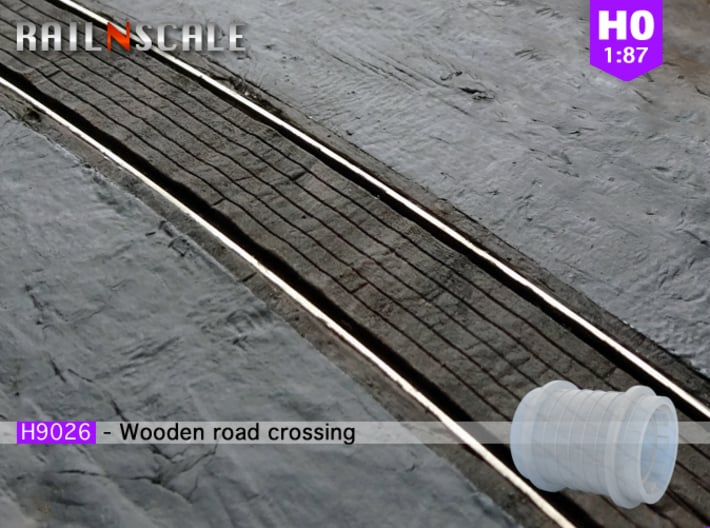 Wooden road crossing roller (H0 1:87) 3d printed