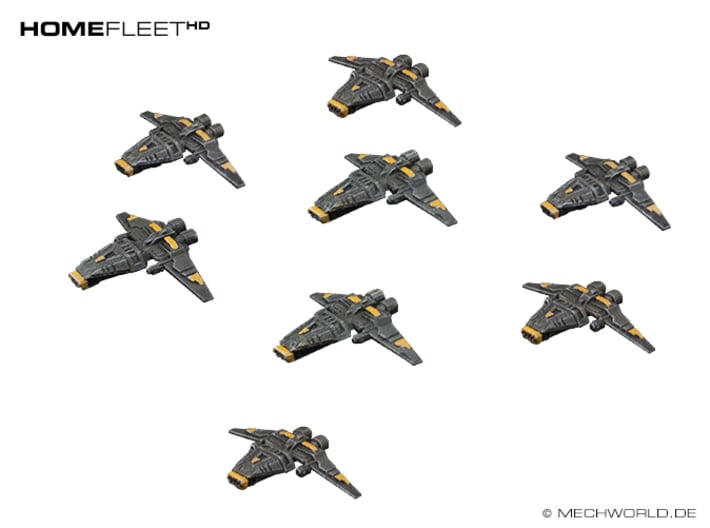 HOMEFLEET Corvette Squadron - 8 ships 3d printed Painted modells