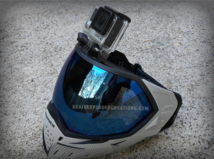 Paintball Mask Mount for GoPro Hero 1-9 & Session 3d printed Photo by: justinhatl | Empire EVS Mask
