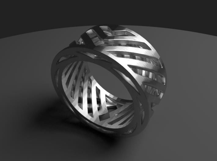 Double Wire Ring 3d printed Rendered Blender Image