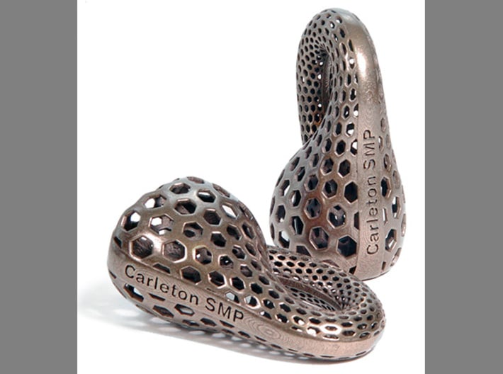 Inscribed Klein Bottle Opener with Image 3d printed 