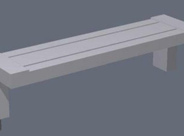 1:76th cantilever benches 3d printed Rendered image of one of the benches.