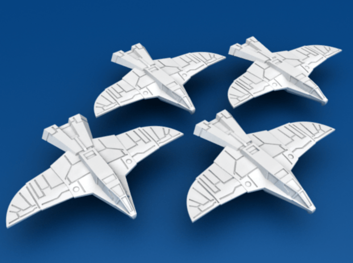 War Hawk Fighter, 4-pack 3d printed 4-Pack of War Hawk Fighters!