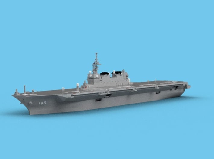 1/1800 JS Izumo 3d printed Computer software render.The actual model is not full color.