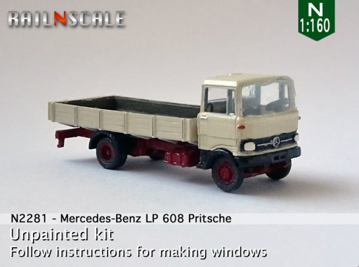 Mercedes-Benz LP 608 Pritsche (N 1:160) 3d printed 