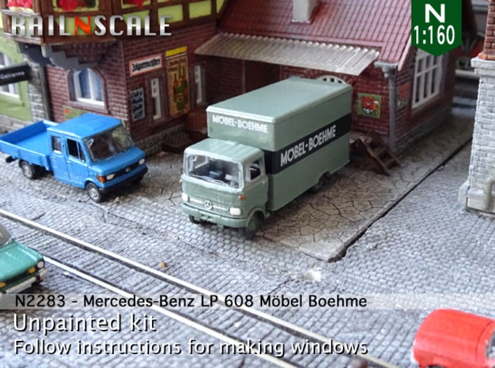 Mercedes-Benz LP 608 Koffer (N 1:160) 3d printed 
