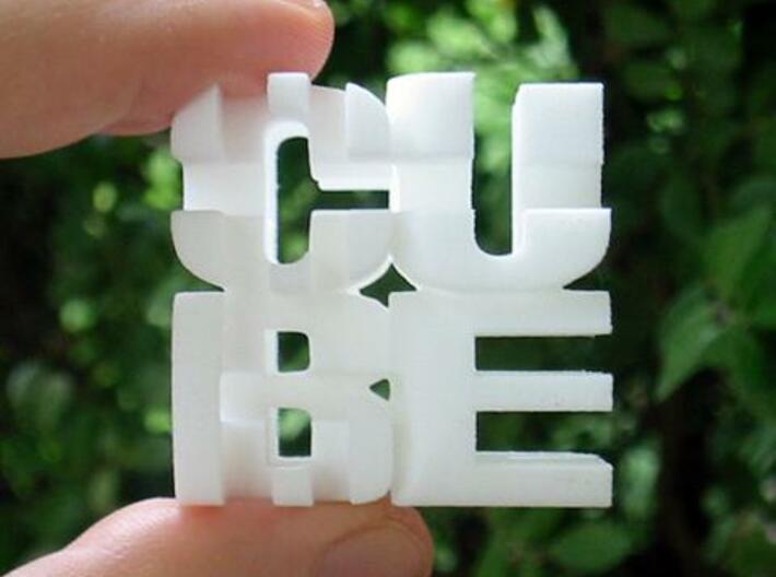 &quot;Cube&quot; Cube 3d printed RL photo face on.
