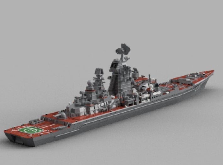 1/1800 RFS Pyotr Velikiy 3d printed Computer software render.The actual model is not full color.