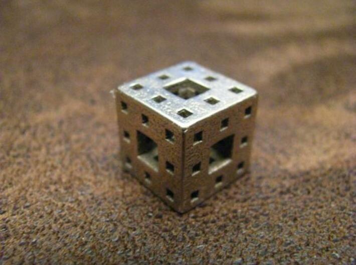 Menger Sponge Pendant 3d printed New fractal on the block--math at its best