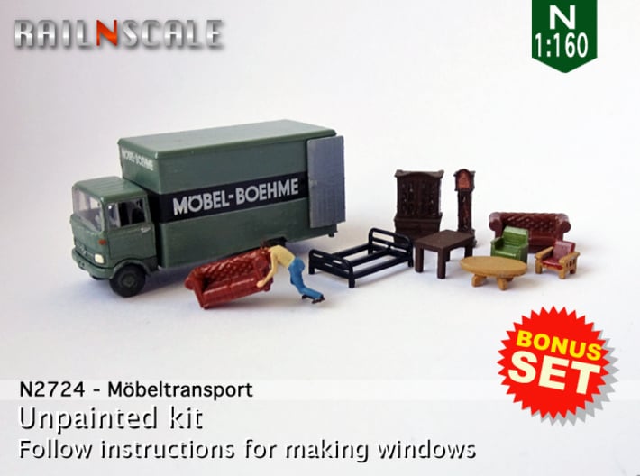 BONUS SET Möbeltransport (N 1:160) 3d printed 