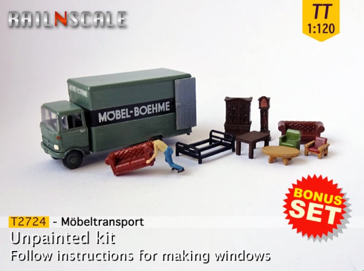 BONUS SET Möbeltransport (TT 1:120) 3d printed