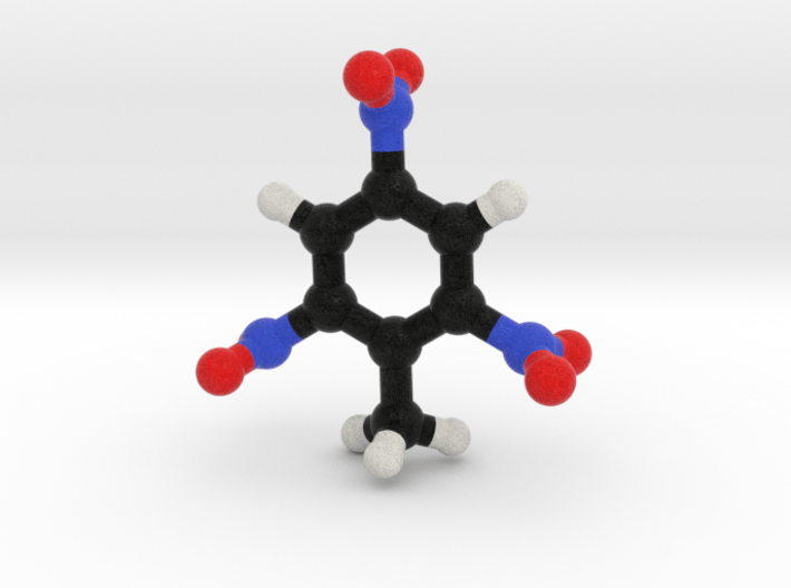 TNT Molecule Model, 3 Sizes. 3d printed 