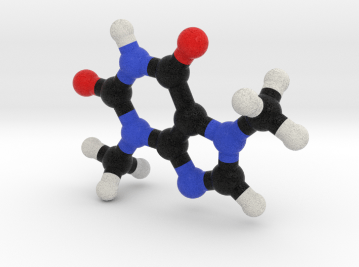 TheoBromine Chocolate Molecule Model. 3 Sizes. 3d printed 