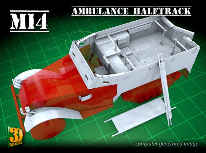 M14 Ambulance conversion (1/35) 3d printed M14 ambulance conversion
