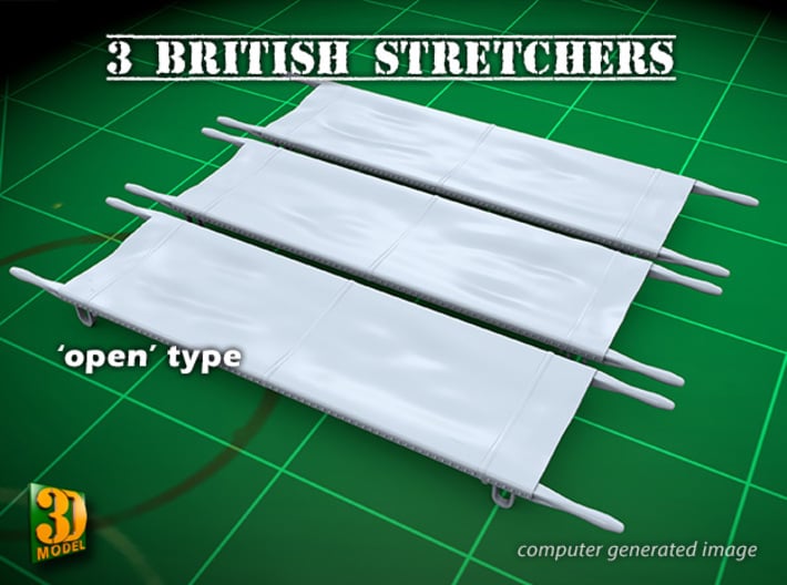 British WW2 stretcher (1/35) 3d printed British stretcher - open type