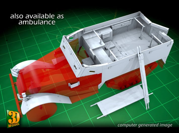 M14 Halftrack conversion (1/35) 3d printed Also available as M14 ambulance conversion