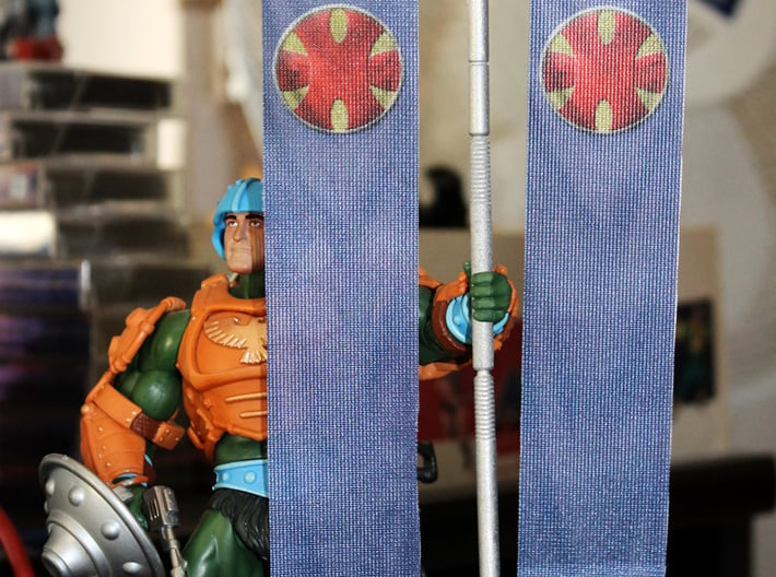 Grayskull Standard 3d printed Photo of the actual product. Figure and flags not included.