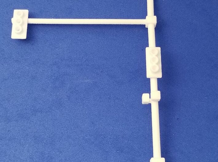 Traffic Light Signal Pole Assembled 1-87 HO Scale 3d printed 