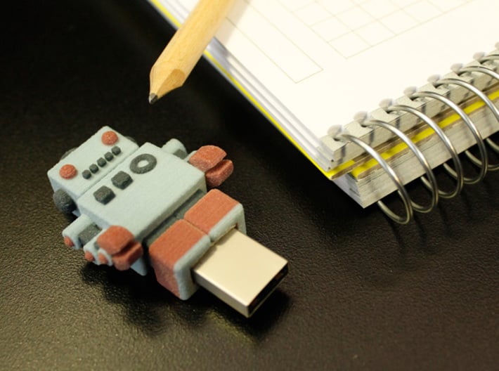 Color Robot USB Pen Drive  3d printed ready to work :)