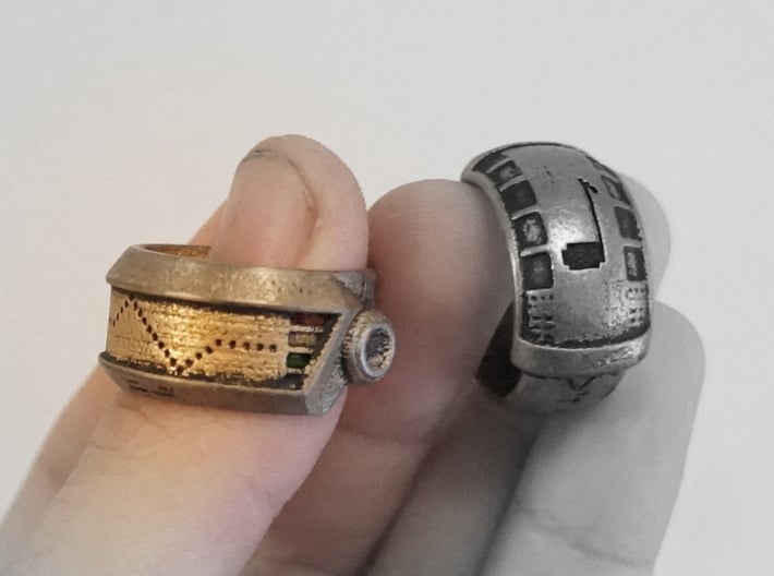 Robot Ring (Silver) 3d printed Read Below