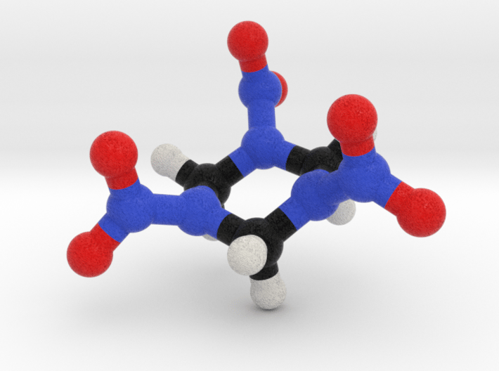 RDX molecule model. 3 Sizes. 3d printed 