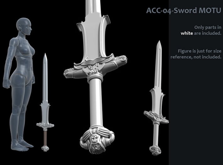 ACC-04-Sword 7inch MOTU v2.4 - Atlantean Sword 3d printed