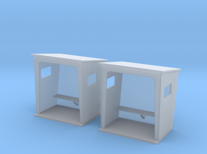 TJ-H01131x2 - Abribus beton, petits 3d printed