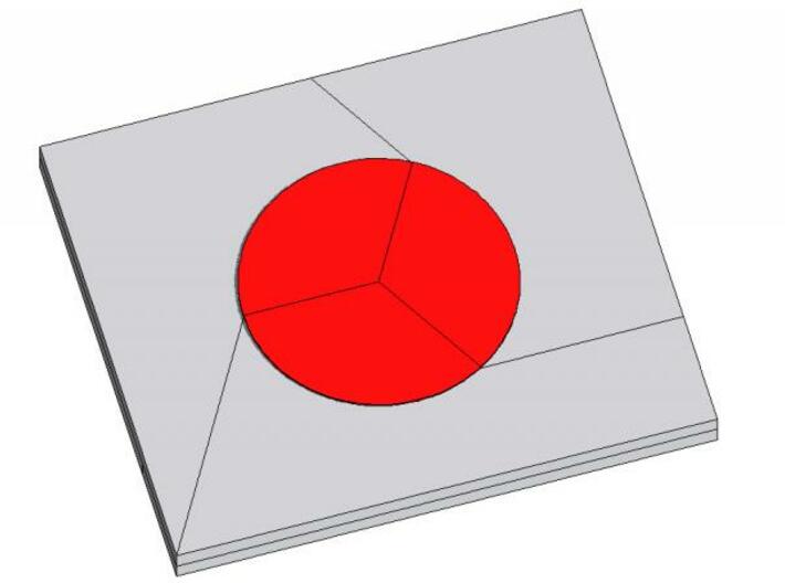 Hinomaru (Japan's flag) 3d printed Description