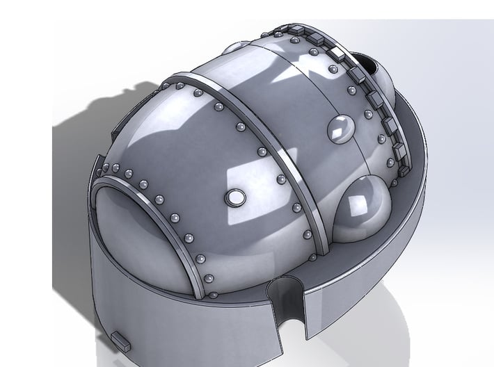 Martian Robot Castle Head for conversion 3d printed 