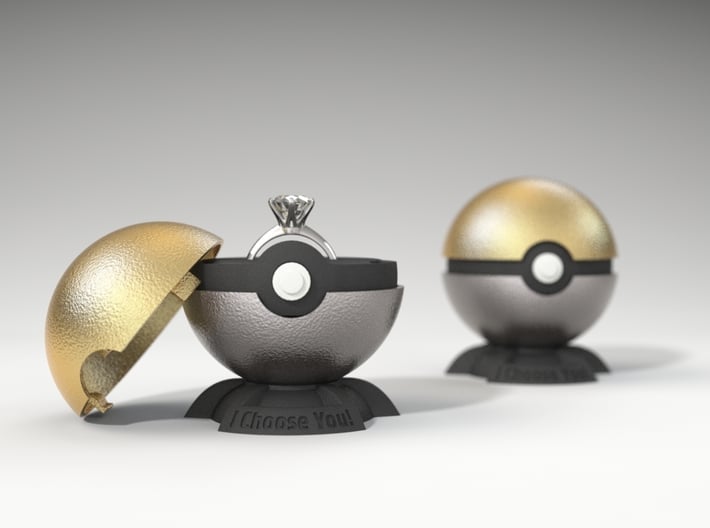 Pokeball Pokemon Go "Ring Box" (PLASTIC TOP COVER) 3d printed This listing includes only the Plastic Top Cover, buy the other parts in the links in the description.
