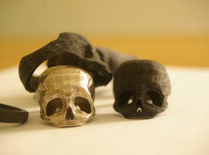 3D Printed Skull Ring by Bits to Atoms 3d printed skull composition