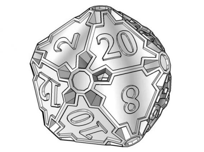 Huge d20 3d printed A much bigger version of the Die20, per customer request.