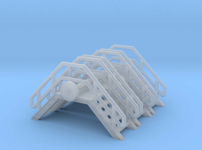N Scale Crossover Stairs (3pc) 3d printed 