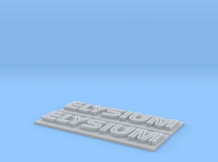 Elysium Nameplate Modded Assembly 3d printed
