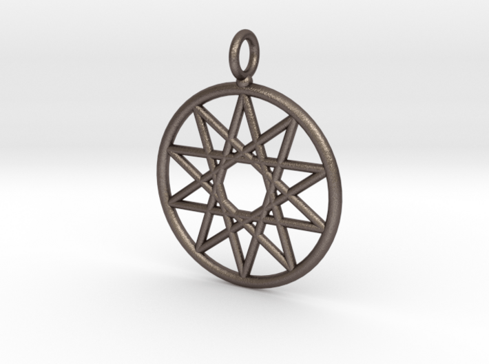 Simple decagram necklace 3d printed