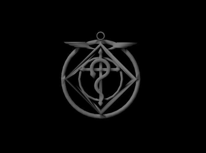 Full Metal Alchemist Emblem Keychain 3d printed FMA Front