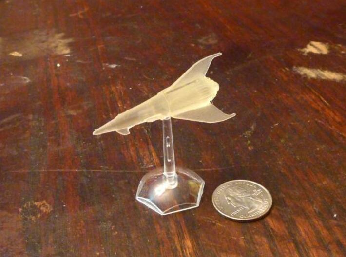 X-35 Kuato 3d printed Transparent Detail, with US quarter for scale.