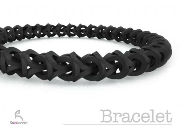 Bracelet - Crossover 3d printed Black bracelet
