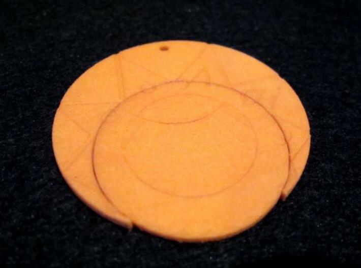 Estaban and Zia's Medallion from The Mysterious Ci 3d printed The raw model before treatment