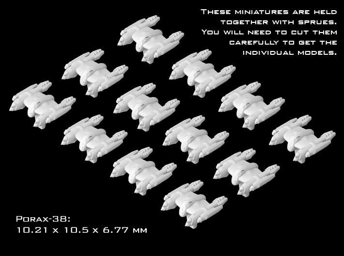 (Armada) 12x Porax-38 Starfighter 3d printed 