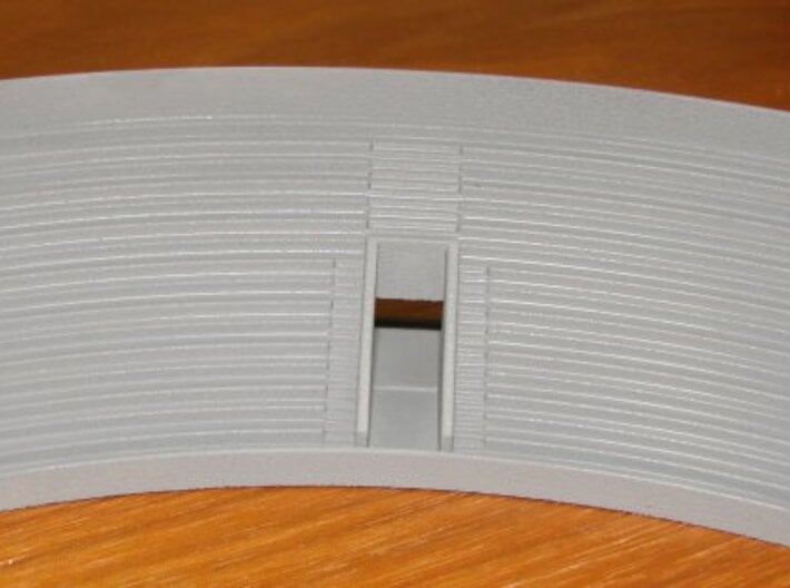 Curved Grandstand 3d printed Spray painted grey.