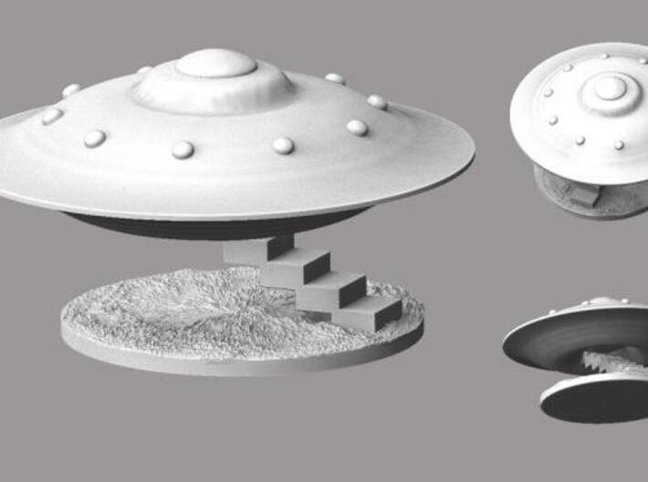 Spaceship Landing 3d printed A render of the model.