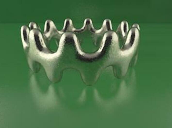 Artistic Wave Ring 3d printed How the ring look 01