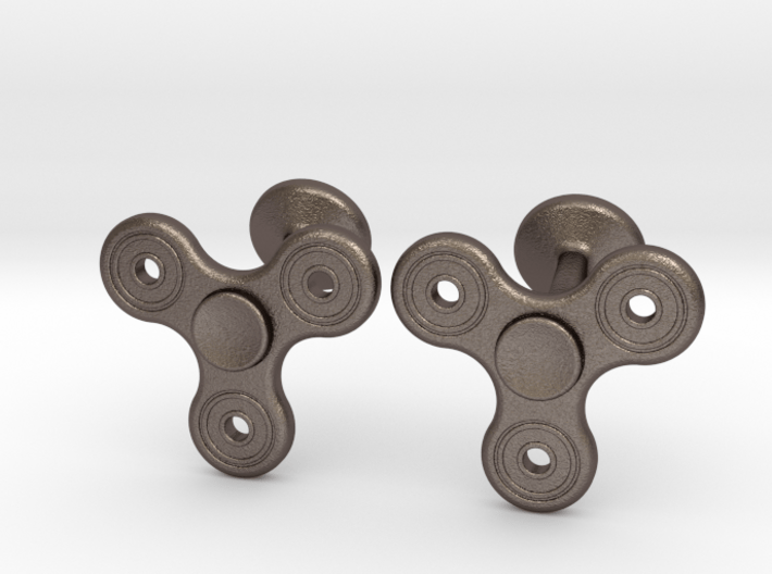 Fidget Spinner Cufflinks - LARGE 3d printed 